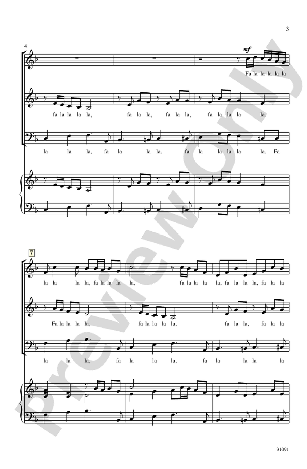 Christmas a la Fa La La – SAB, a cappella Choral Octavo (Digital Download)