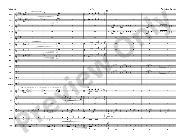 That's How We Roll (Grade 6) - Jazz Ensemble Conductor Score & Parts(Digital Download)