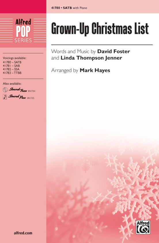 Grown-Up Christmas List - Arr. Mark Hayes – SATB Choral Octavo (Digital Download)