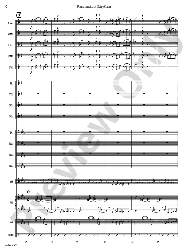 Fascinating Rhythm – Jazz Ensemble Conductor Score & Parts (Digital Download)