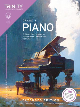 Trinity Piano Exam Pieces from 2023 Extended Edition Grade 3 - Piano/Audio Access Online TCL032027