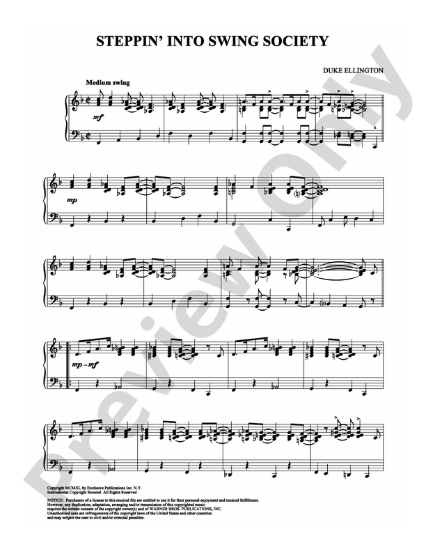 Steppin' Into Swing Society - Piano (Digital Download)