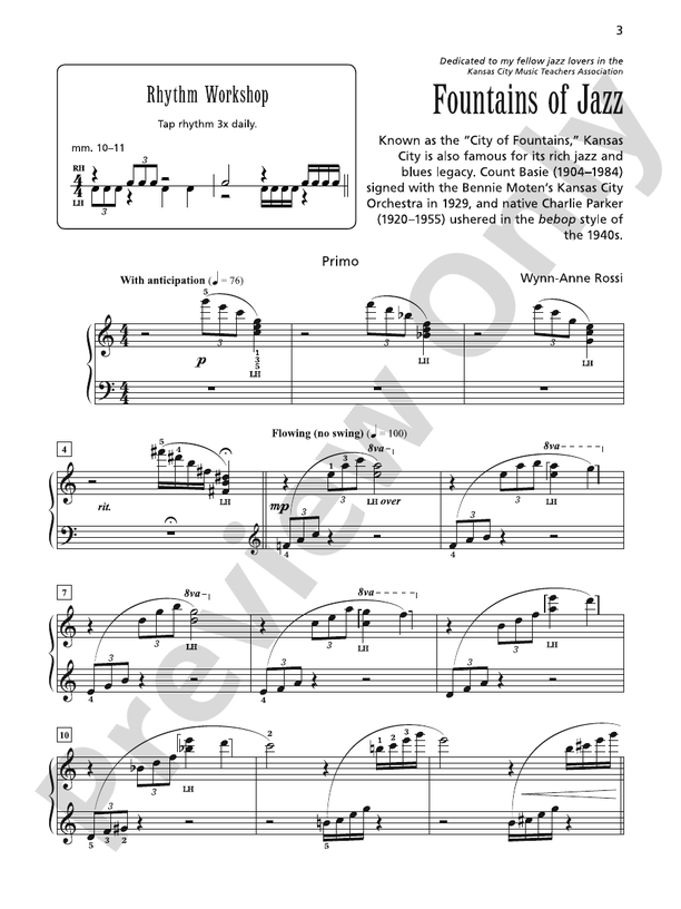 Fountains of Jazz - 1 Piano, 4 Hands (Digital Download)
