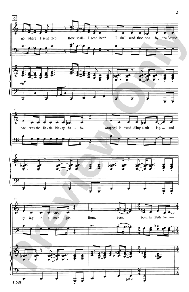 Children, Go Where I Send Thee - SATB (with Opt. Baritone Solo) Choral Octavo (Digital Download)