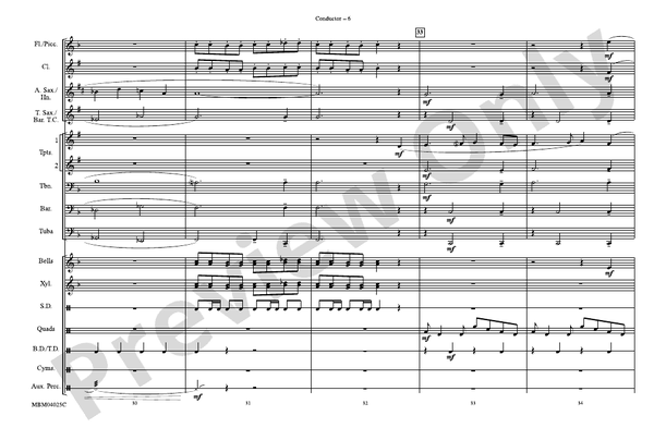 Spitfire – Marching Band Conductor Score & Parts (Digital Download)