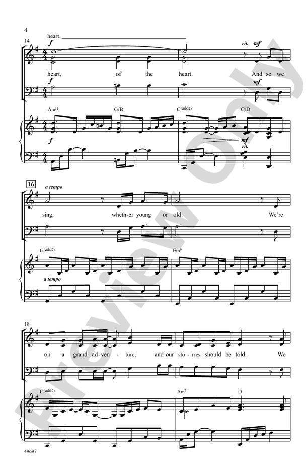 And So We Sing - SAB Choral Octavo (Digital Download)