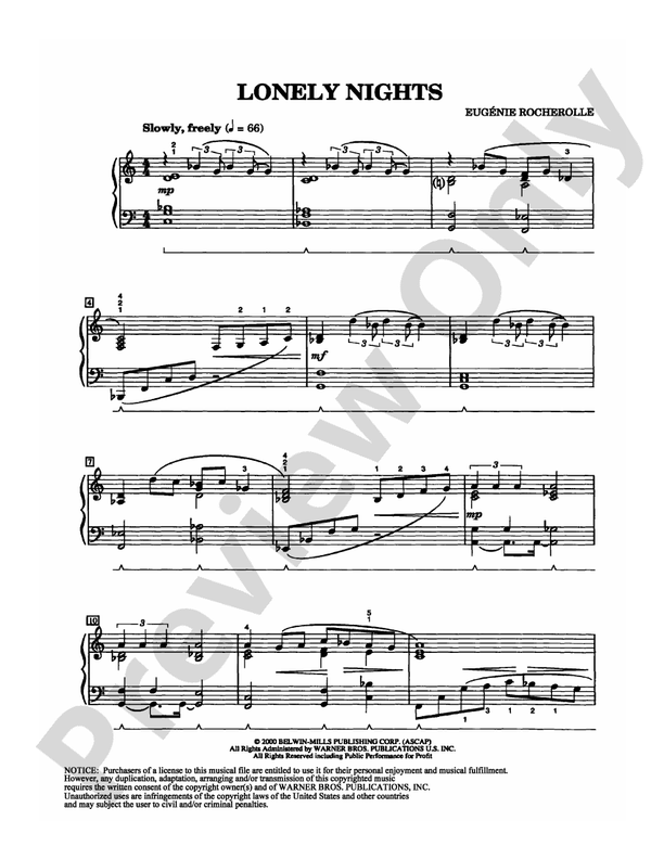 Lonely Nights - Piano (Digital Download)