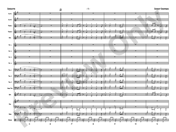 Coconut Champagne – Jazz Ensemble Conductor Score & Parts (Digital Download)
