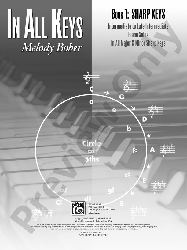 In All Keys, Book 1: Sharp Keys - Piano (Digital Download)
