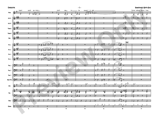 Something's Gotta Give - Jazz Ensemble Conductor Score & Parts(Digital Download)