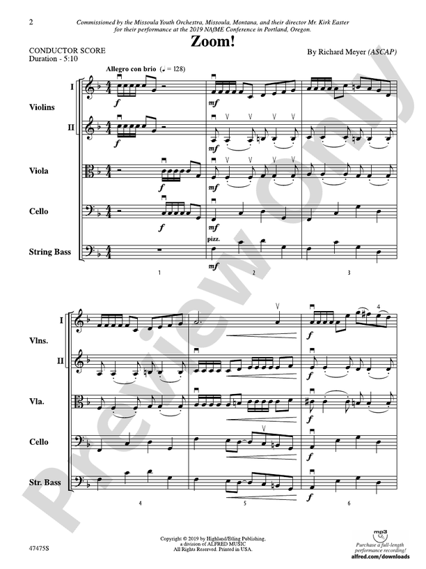 Zoom! - String Orchestra Conductor Score & Parts (Digital Download)