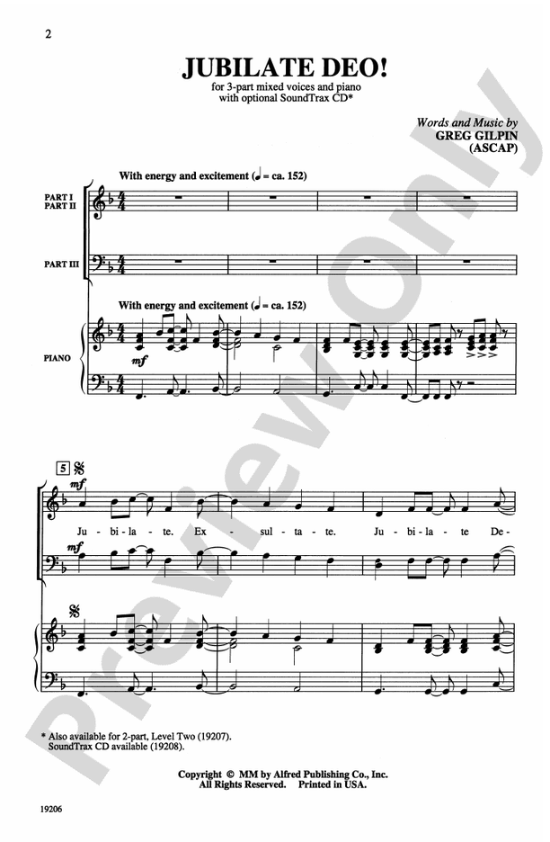 Jubilate Deo! – 3-Part Mixed Choral Octavo (Digital Download)