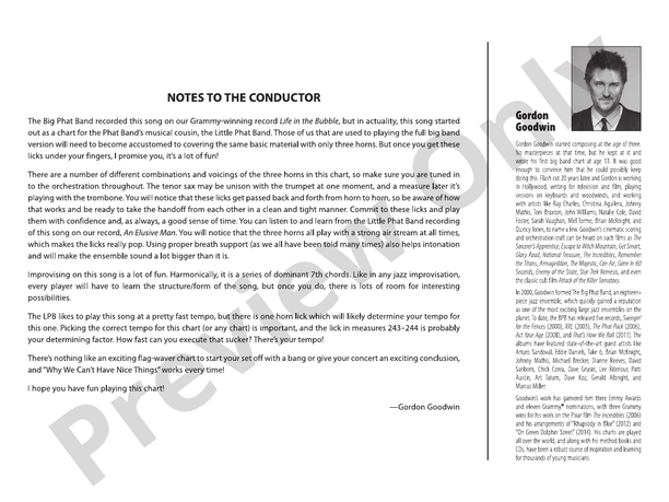 Why We Can't Have Nice Things – Jazz Ensemble Conductor Score & Parts (Digital Download)