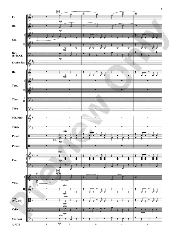 Clouds – Full Orchestra Conductor Score & Parts (Digital Download)