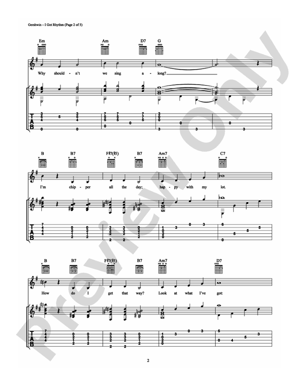 I Got Rhythm - Guitar TAB (Digital Download)