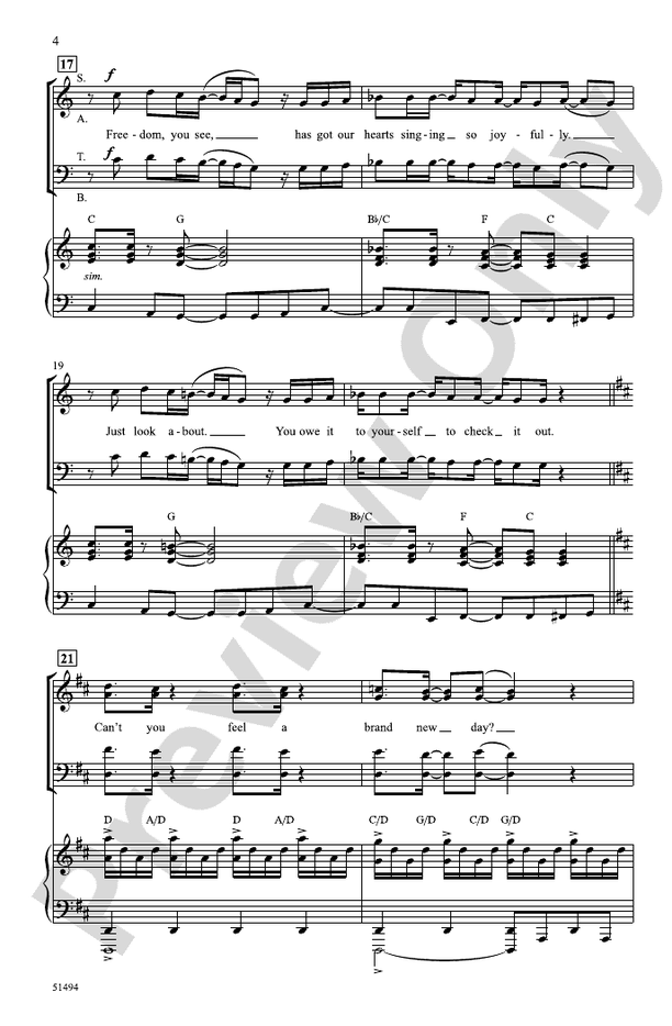 A Brand New Day - SATB Choral Octavo (Digital Download)