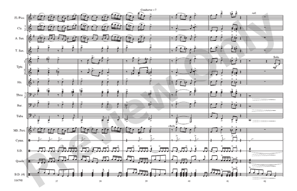 Silverado – Marching Band Conductor Score & Parts (Digital Download)