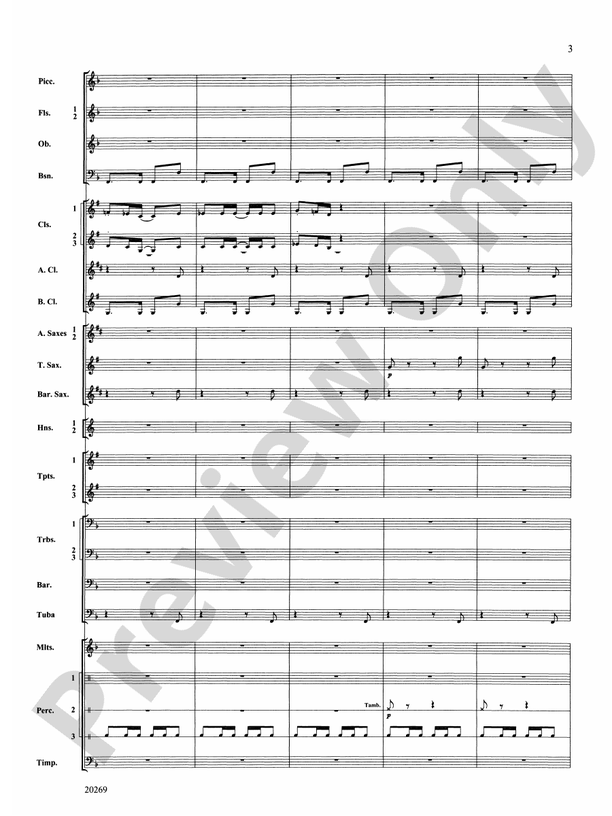 Night in the Tropics - Concert Band Conductor Score & Parts (Digital Download)