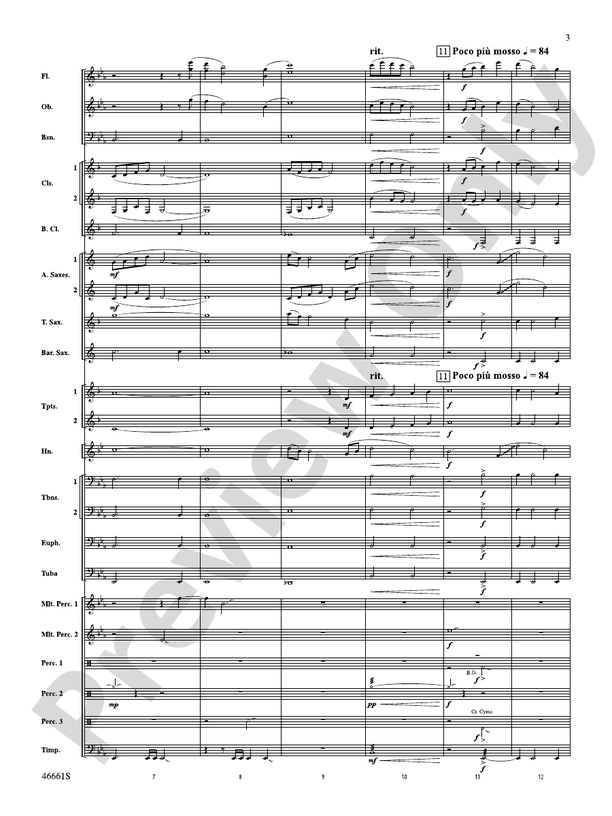 Nine Mile Saga - Concert Band Conductor Score & Parts (Digital Download)