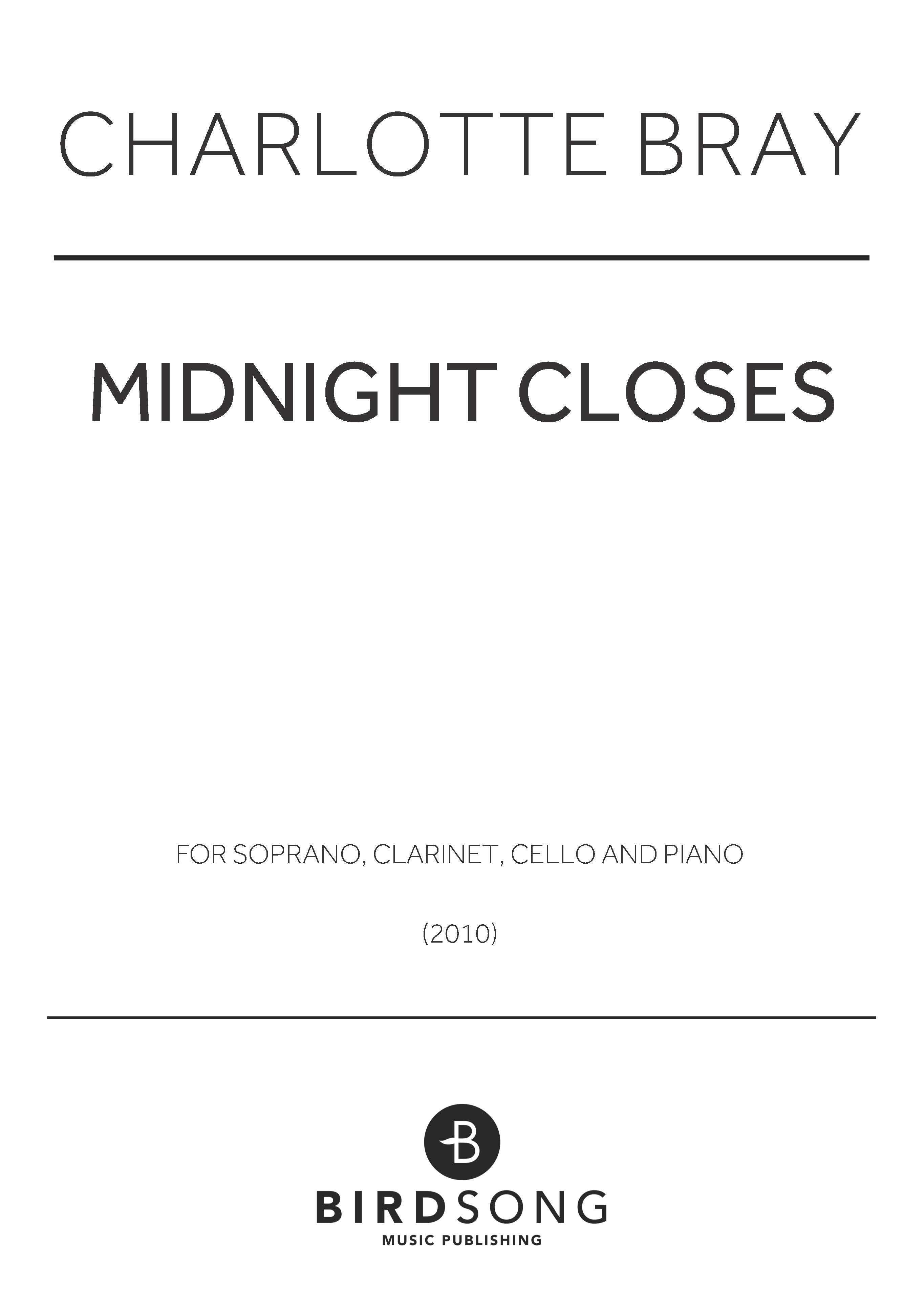Midnight Closes - Voice/Chamber Ensemble (Digital Download)