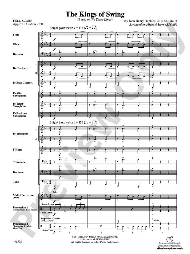 The Kings of Swing - Concert Band Conductor Score & Parts (Digital Download)