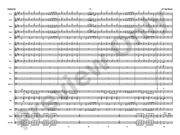 Hit the Bricks - Jazz Ensemble Conductor Score & Parts(Digital Download)