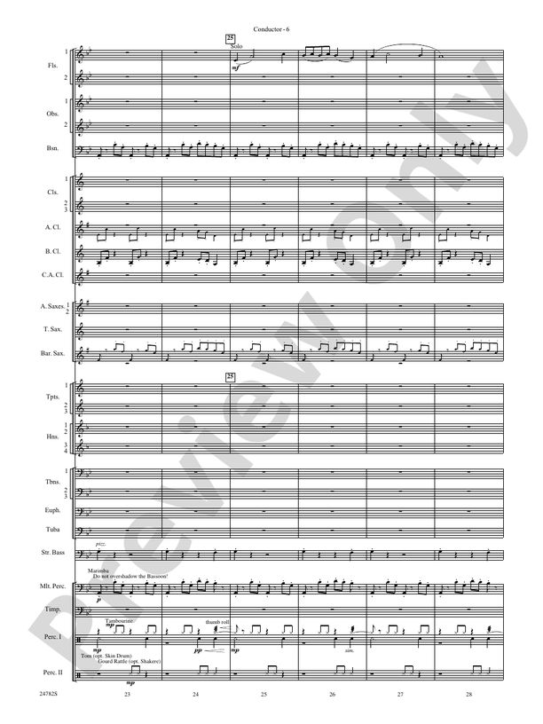 Buffalo Dances - Concert Band Conductor Score & Parts (Digital Download)
