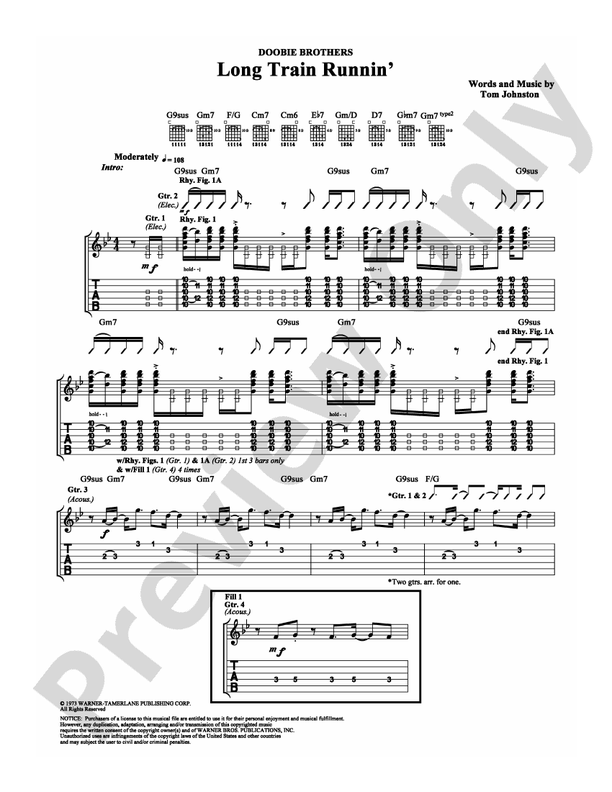 Long Train Runnin' - Guitar TAB (Digital Download)