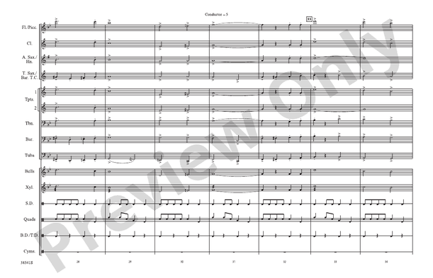 A Star-Spangled March – Marching Band Conductor Score & Parts (Digital Download)