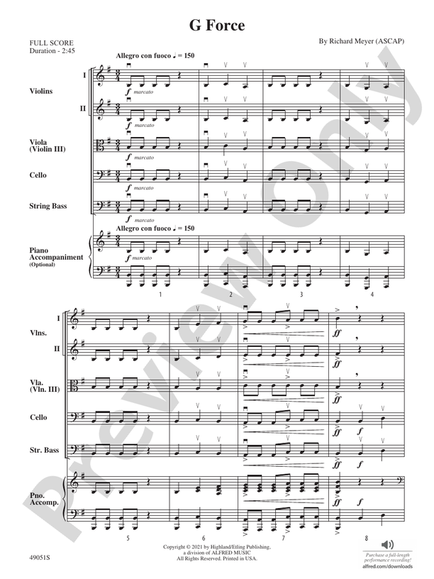 G Force - String Orchestra Conductor Score & Parts (Digital Download)