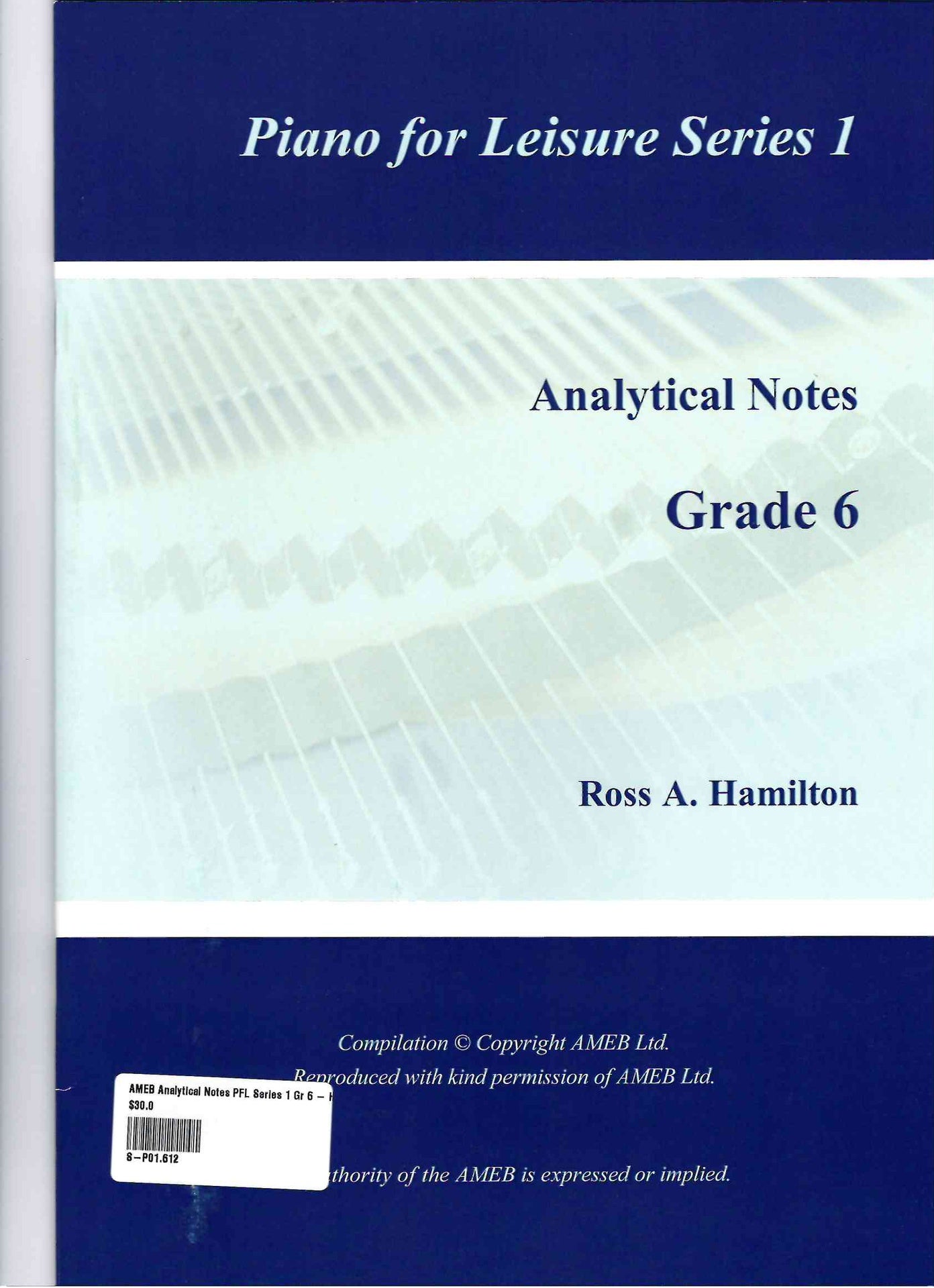 AMEB Analytical Notes PFL Series 1 Gr 6 - Hamilton Ross - Hamilton