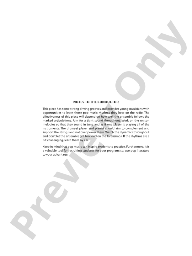 One Foot - String Orchestra Conductor Score & Parts (Digital Download)