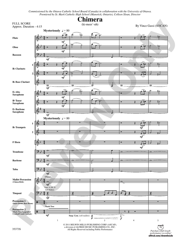 Chimera - Concert Band Conductor Score & Parts (Digital Download)