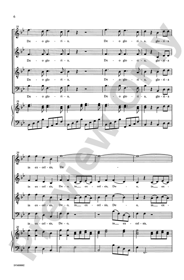 Gloria (from the Twelfth Mass) – SATB Choral Octavo (Digital Download)
