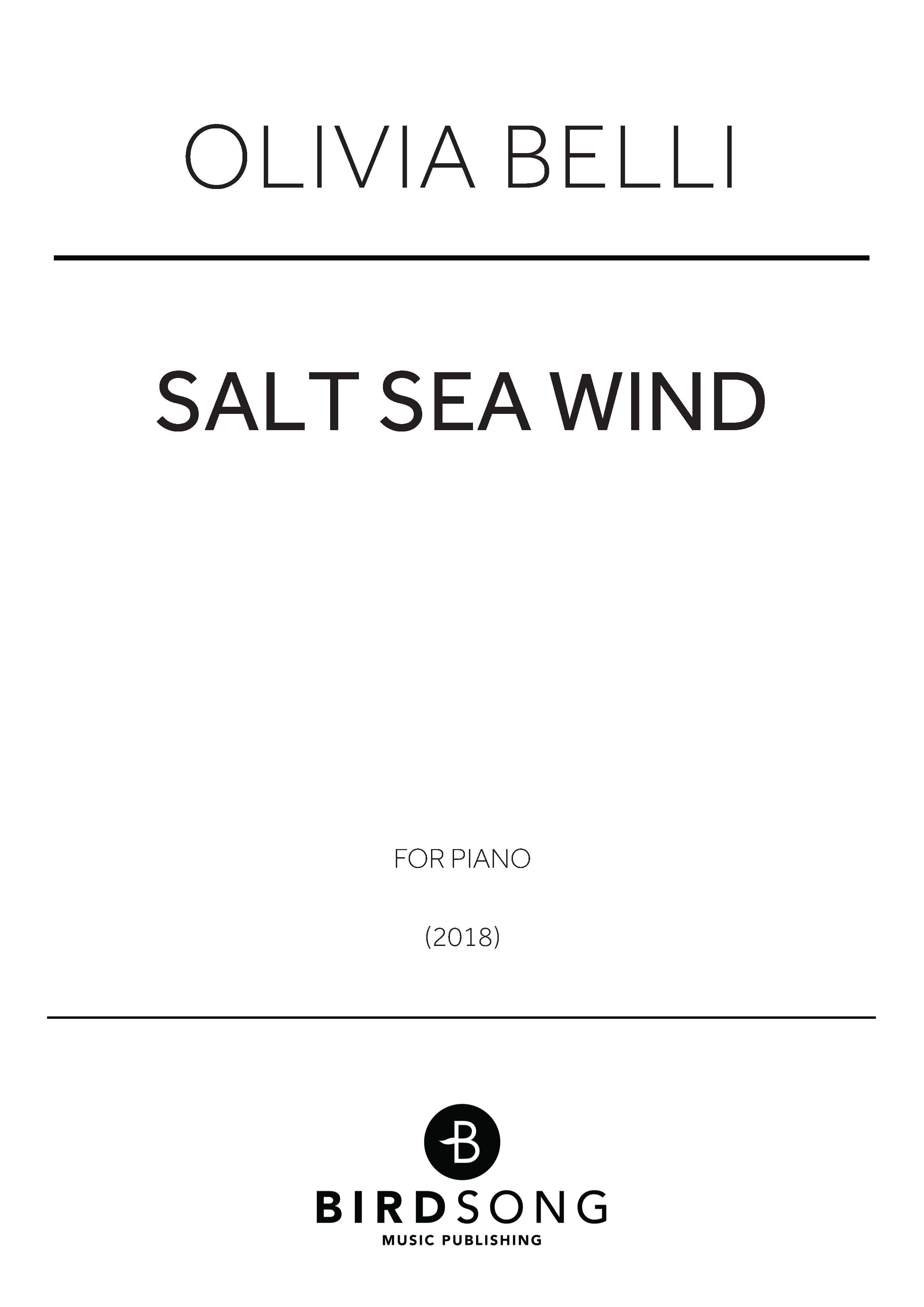 Belli - Salt Sea Wind - Piano Solo (Digital Download)