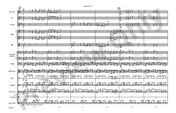A New World, Movement Three – Marching Band Conductor Score & Parts (Digital Download)