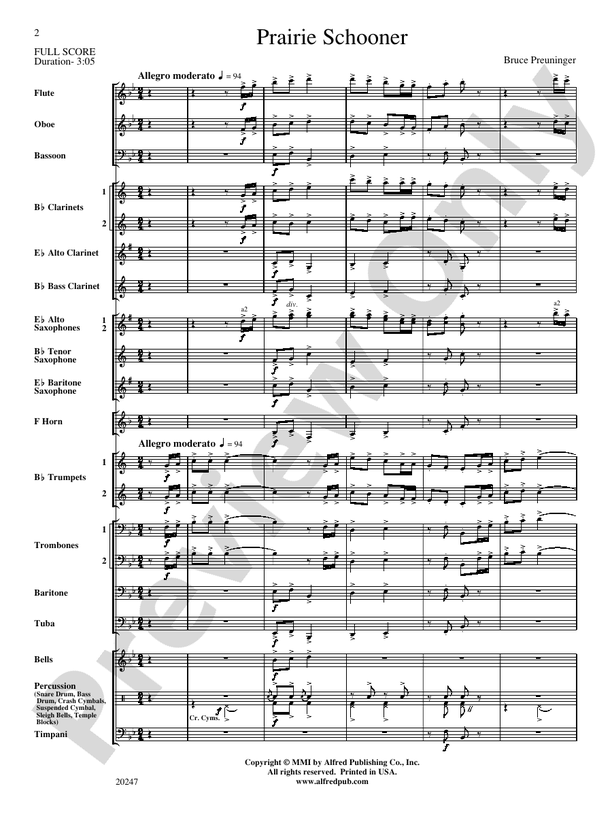 Prairie Schooner - Concert Band Conductor Score & Parts (Digital Download)