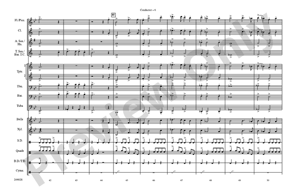 Thunder Canyon – Marching Band Conductor Score & Parts (Digital Download)