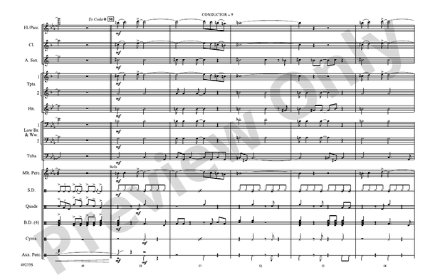Leave the Door Open – Marching Band Conductor Score & Parts (Digital Download)