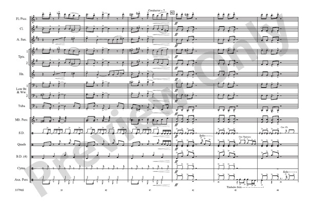 Cuban Coffee – Marching Band Conductor Score & Parts (Digital Download)