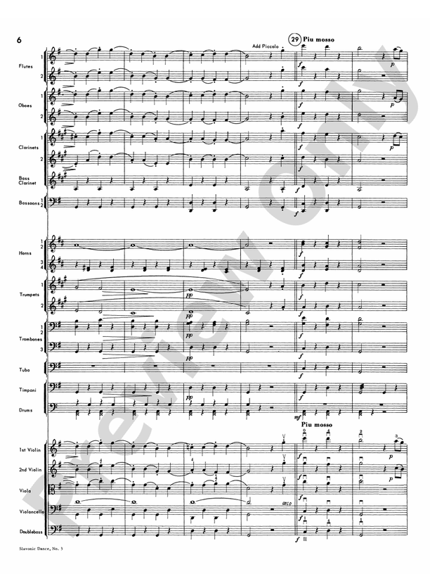 Slavonic Dance No. 3 – Full Orchestra Conductor Score & Parts (Digital Download)