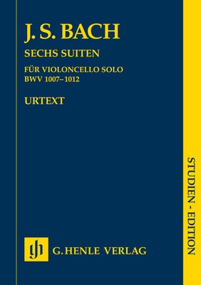 6 Suites BWV 1007 - 1012 - Study Score - Johann Sebastian Bach - Cello G. Henle Verlag Study Score Score