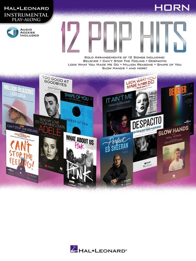 12 Pop Hits - French Horn w/Online Audio - Hal Leonard 261795