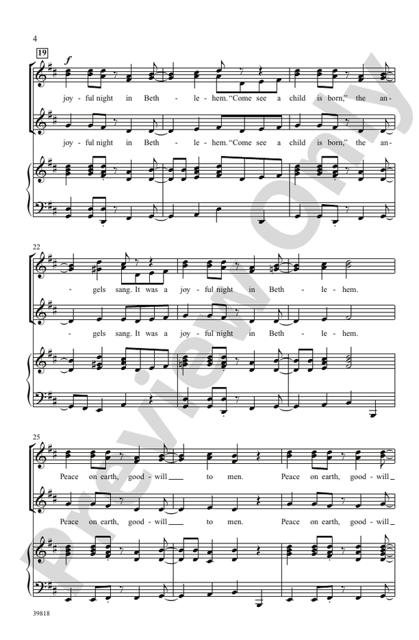 A Joyful Night - SSA Choral Octavo (Digital Download)