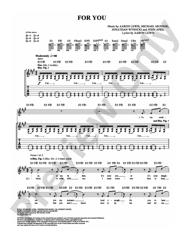 For You - Guitar TAB (Digital Download)