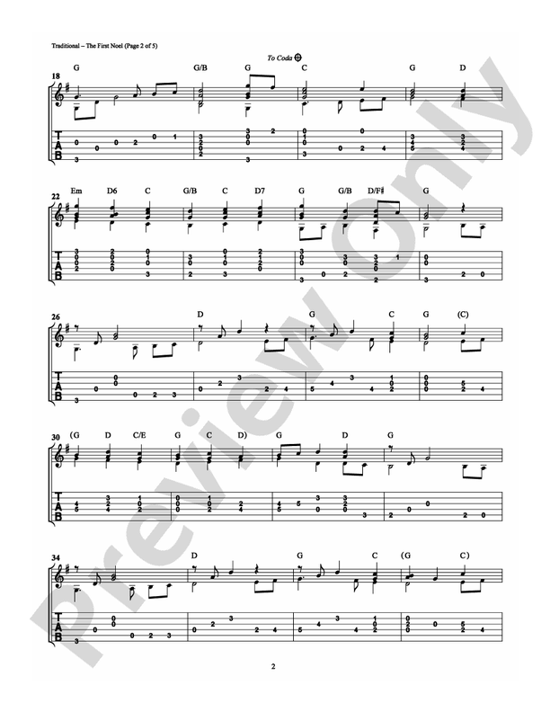 The First Noel - Arr. Mark Hanson - Guitar TAB (Digital Download)