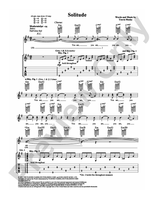 Solitude - Guitar TAB (Digital Download)