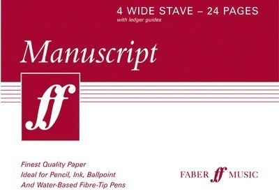 Manuscript A5 4-stave (wide) 24pp (white) - Faber Music