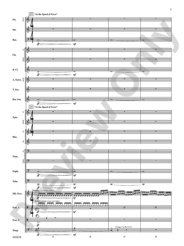 Suite from Zack Snyder's Justice League - Concert Band Conductor Score & Parts (Digital Download)