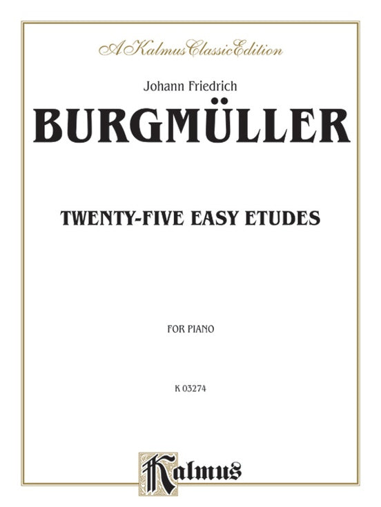 Burgmuller - Twenty-five Easy Etudes, Op. 100 - Piano Solo (Digital Download)